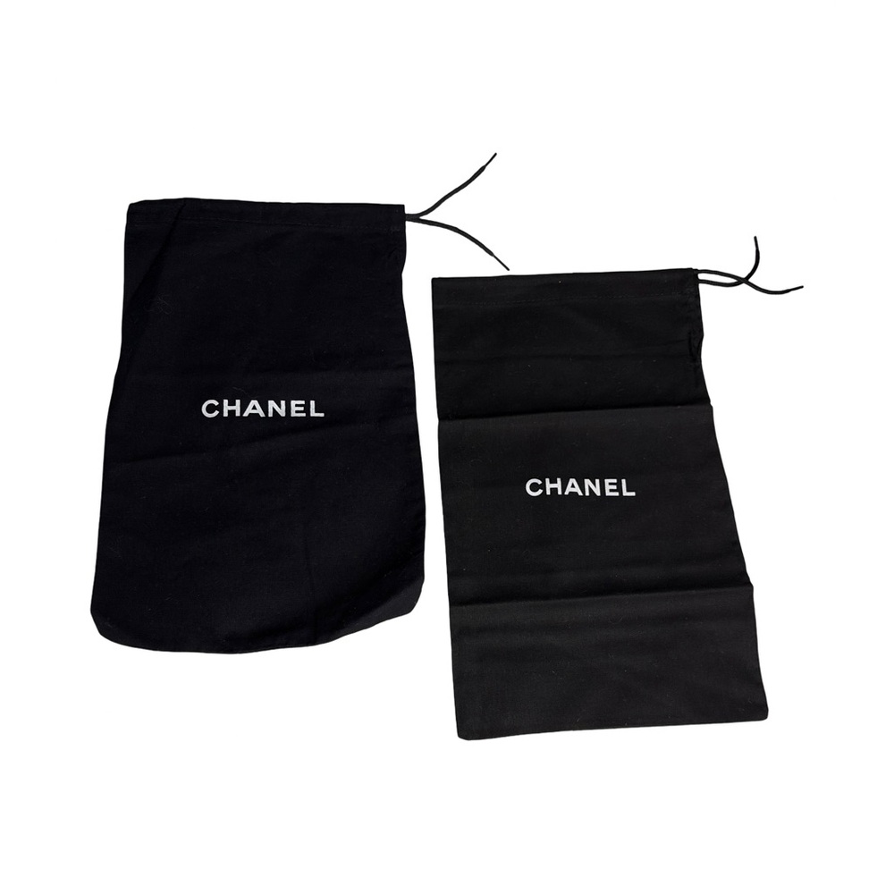 CHANEL Black Fabric Pouches